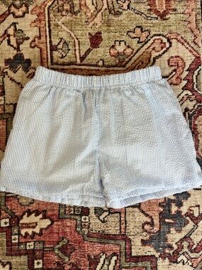 Light Blue Seersucker Shorts